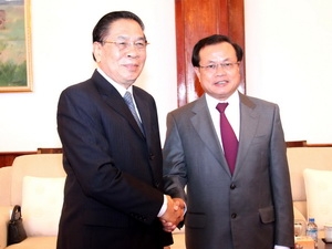 ການນຳລາວໃຫ້ການຕ້ອນຮັບ ຄະນະຜູ້ແທນຂັ້ນສູງນະຄອນຮ່າໂນ້ຍ